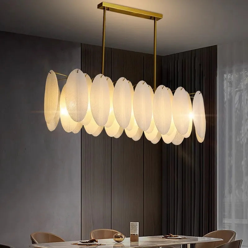 Afralia™ Luxury Feather Art Glass Chandelier - Nordic Minimalism Design