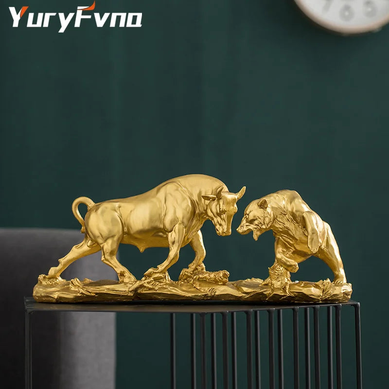 Afralia™ Vintage Animal Statue Ornaments for Home Office Decor Gifts