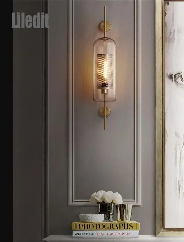 Afralia™ Vintage LED Wall Sconce Light Fixture Bedroom Living Room Decoration