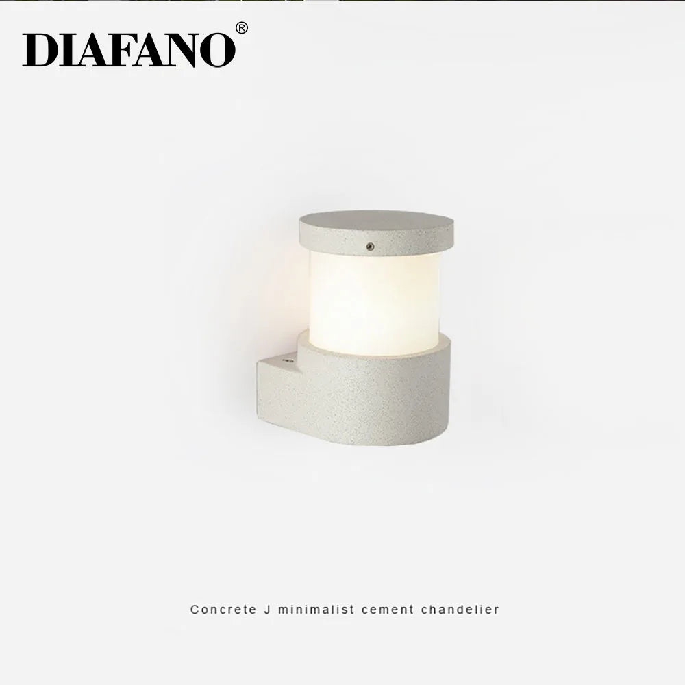 Afralia™ Concrete Outdoor Wall Lamp | IP65 Waterproof Wall Light for Courtyard, Balcony & Door