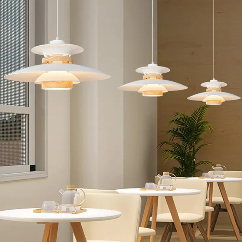 Afralia™ Colorful Umbrella Shape LED Pendant Chandelier for Living Room & Foyer