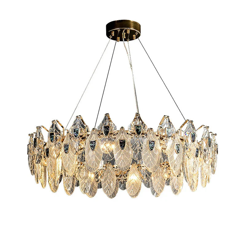 Afralia™ Peacock LED Chandelier Lighting for Living Room