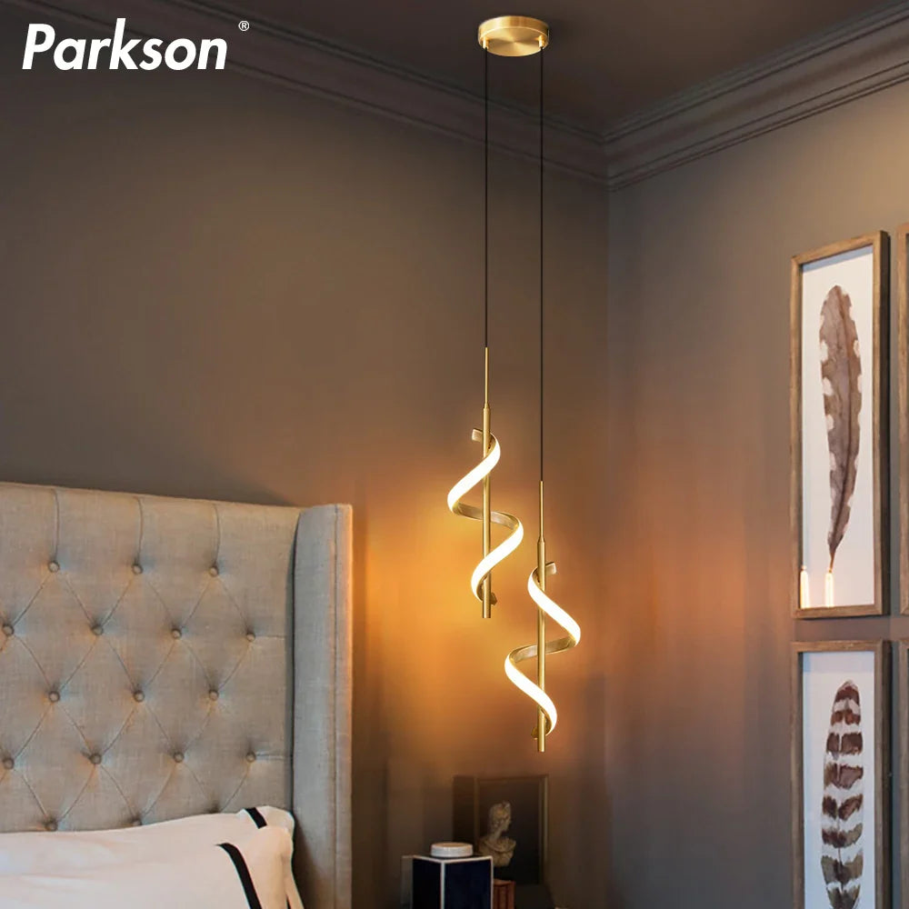 Afralia™ LED Pendant Light for Bedroom Dining Room Bedside Decorative Hanging Lamp