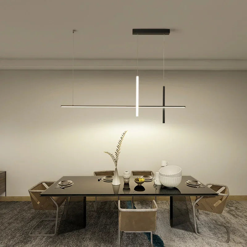 Afralia™ Dimmable LED Pendant Lights: Modern Minimalist Chandelier for Kitchen, Office, Dining Room