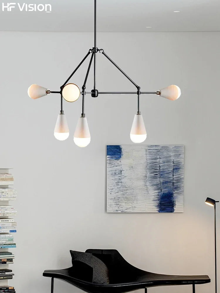 Afralia™ Designer Metal Pendant Light for Stylish Living Room and Dining Space