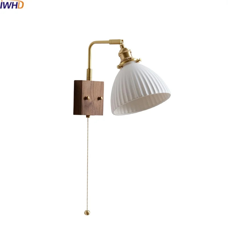 Afralia™ Ceramic Copper LED Wall Lamps Bedroom Bathroom Mirror Light Fixtures