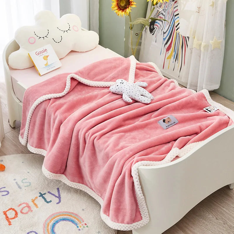 Afralia™ Kids Flannel Nap Blanket - Lightweight & Cozy Single Bed Cover