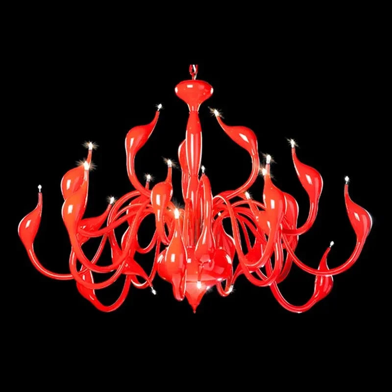 Afralia™ Iron Swan Pendant Lamp | Nordic LED Chandelier for Home Decor
