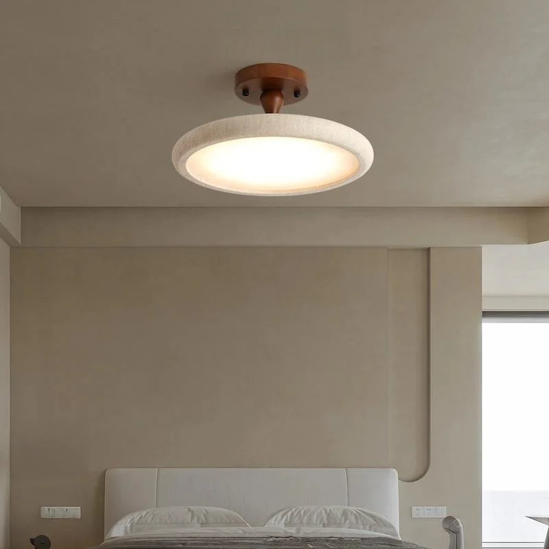 Afralia™ Yellow Cave Stone LED Ceiling Lamp for Restaurant Living Room Decor