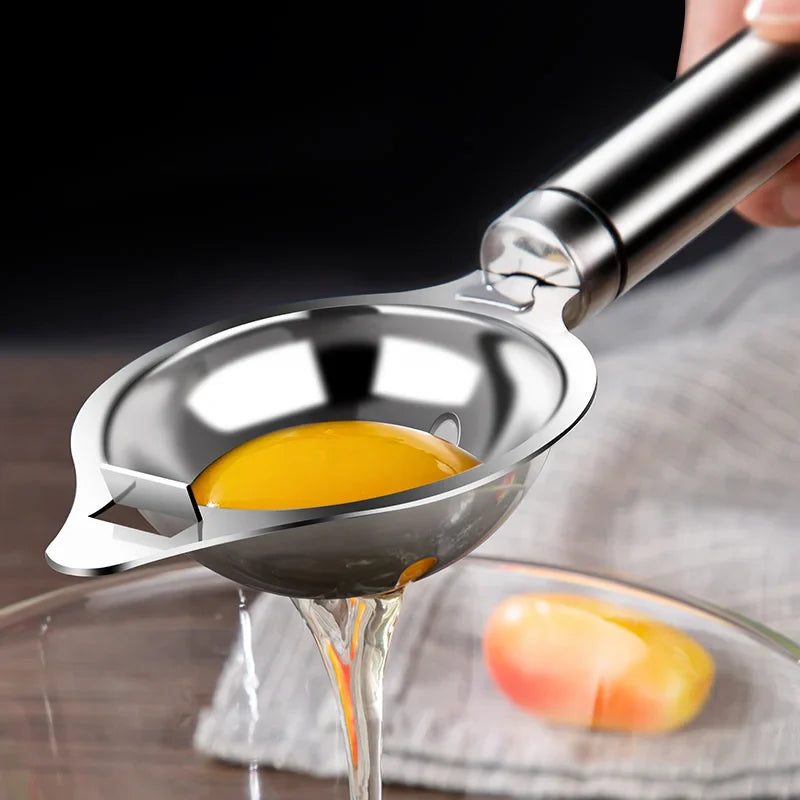 Afralia™ Egg White Separator Stainless Steel Yolk Filter Spoon Kitchen Divider