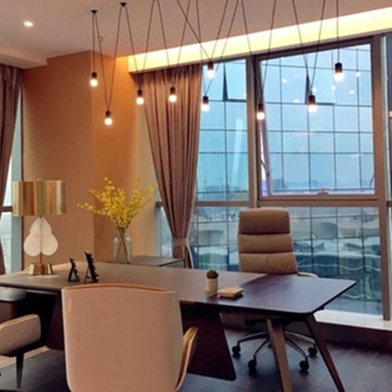 Afralia™ Geometric Pendant Lamp Modern Simple Lights Decoration Vintage Kitchen Coffe