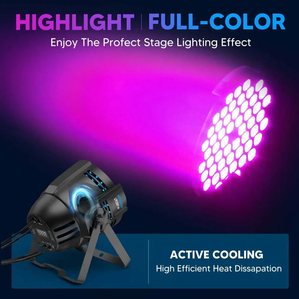 Afralia™ Big Dipper 54*3W Colorful Stage Light with DMX Controller for Wedding Performance