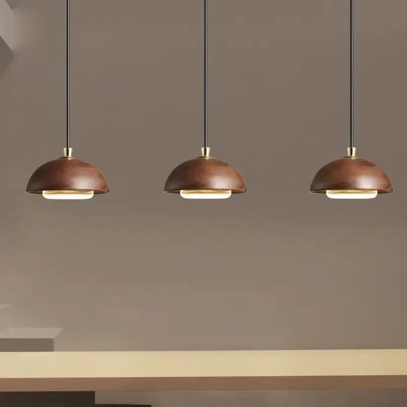 Afralia™ Nordic Wood LED Pendant - Modern Kitchen Island Hanging Light for Home & Cafe