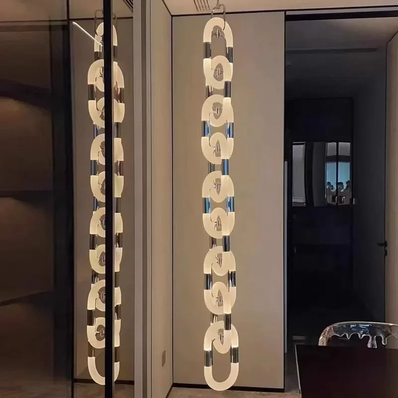 Afralia™ Crystal Gold Chain Chandelier Ceiling Lamp for Home Décor