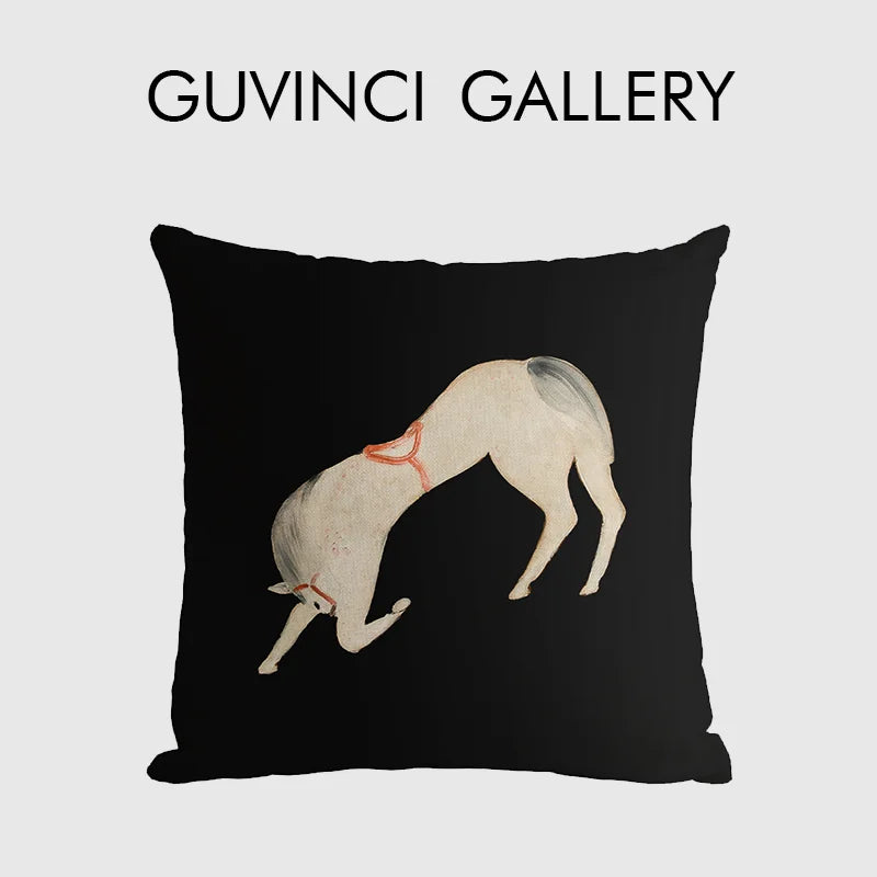 Afralia™ Sanyu Collection Retro Chinese French Decorative Pillow Cover for Living Room