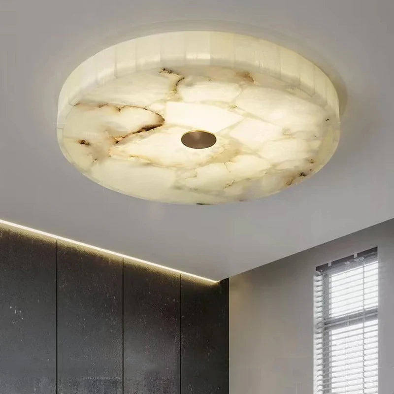 Afralia™ Marble Ceiling Chandelier Modern White Designer Lustre Living Room