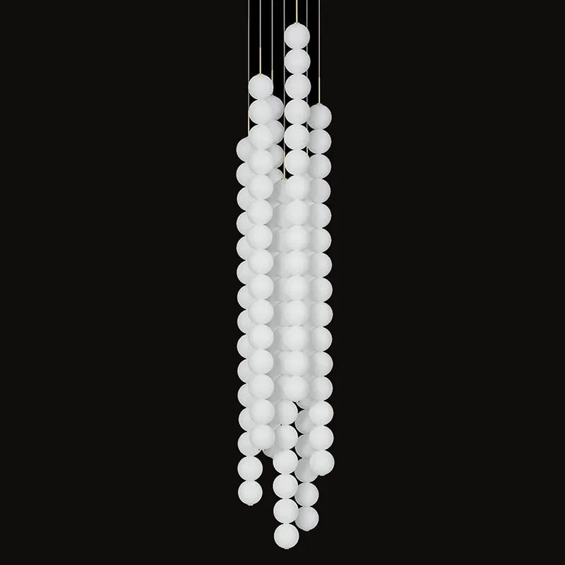 Afralia™ Art Deco LED Glass Pingpong Pendant Light in Gold Chrome Black.