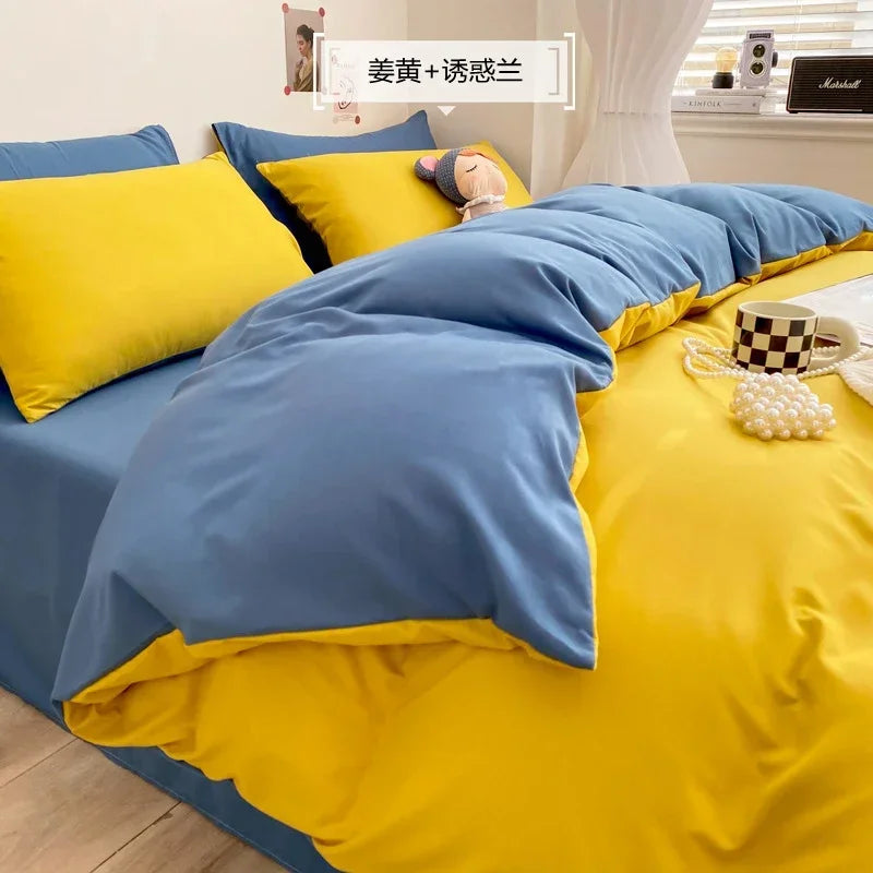 Afralia™ Comfort King Size Bedding Set: Soft Duvet Cover & Pillowcases, Affordable & Durable