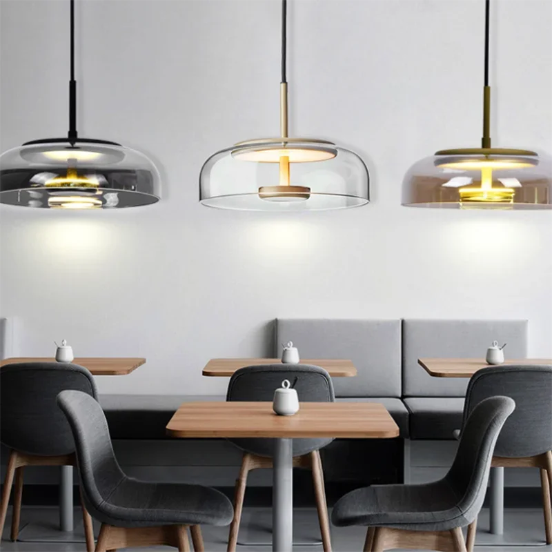 Afralia™ Nordic Glass Pendant Chandelier for Bedroom, Bar, and Restaurant