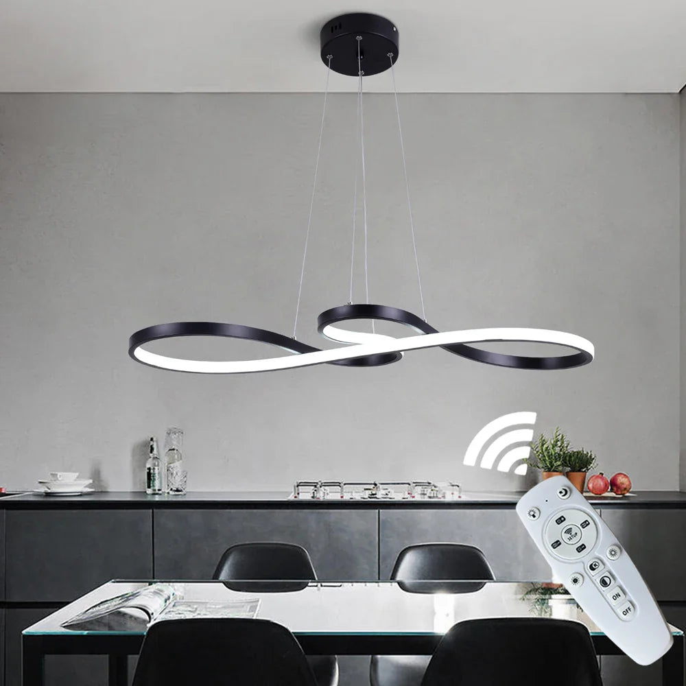 Afralia™ Minimalist LED Pendant Light for Dining Room, Nordic Art Design Ceiling Lamp