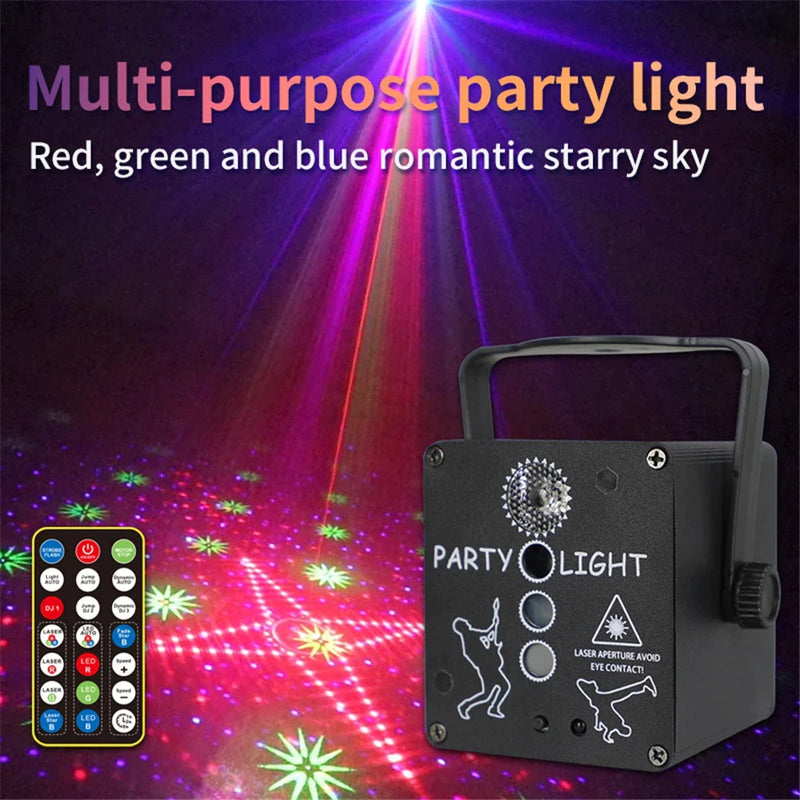 Afralia Mini RGB Laser Light Projector LED Stage Party Lamp