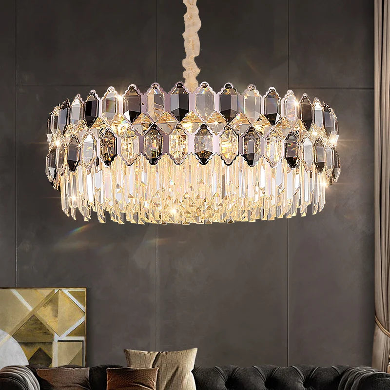 Afralia™ Crystal Chandelier: Postmodern Living Room Dining Bedroom Lamp, Luxury & Creative