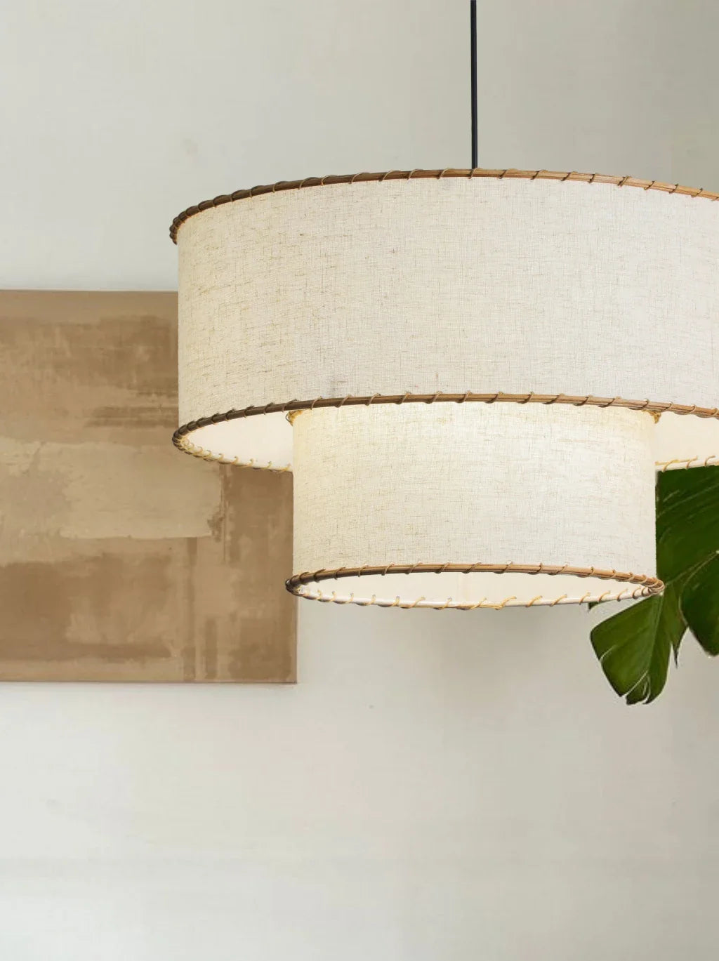 Afralia™ Wabi Sabi Fabric Pendant Light for Living Room, Bedroom, Kitchen Island