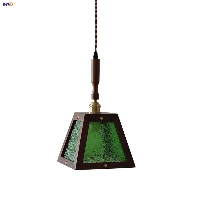 Afralia™ Green LED Glass Pendant Lamp for Modern Décor & Ambiance