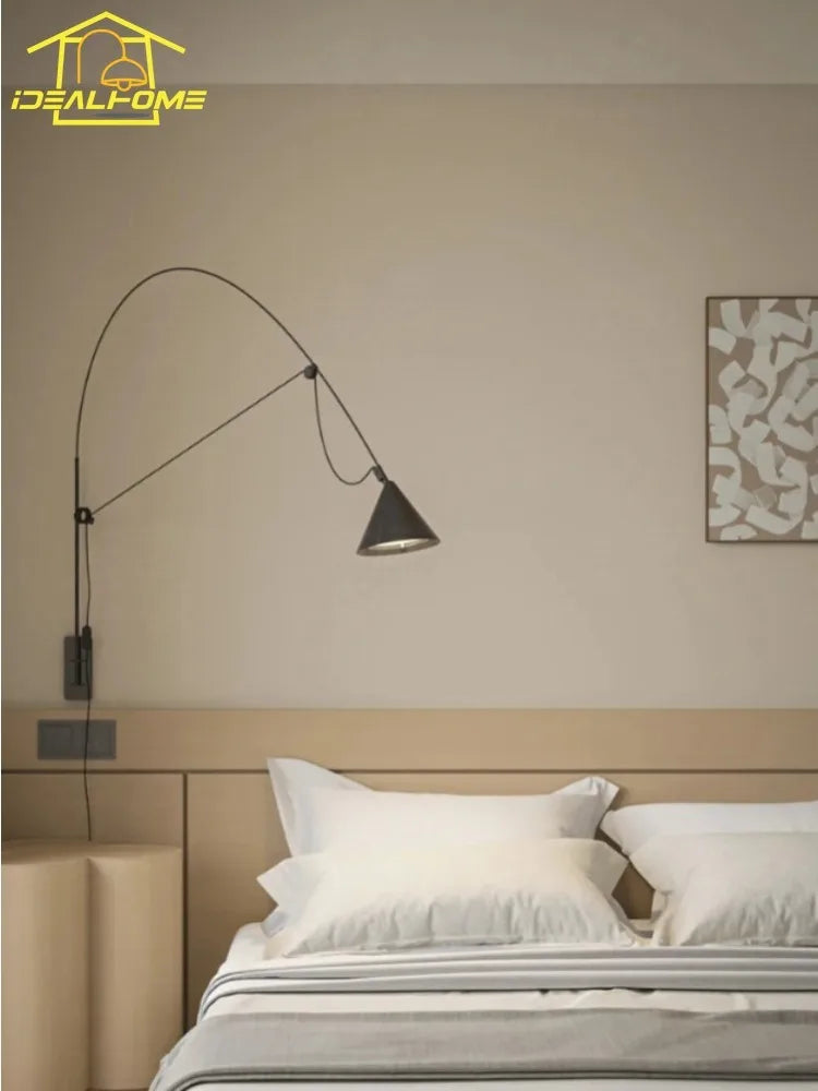 Afralia™ Vertical LED Stainless Steel Wall Lamp for Minimalist Industrial Fishing - Living Room Reading