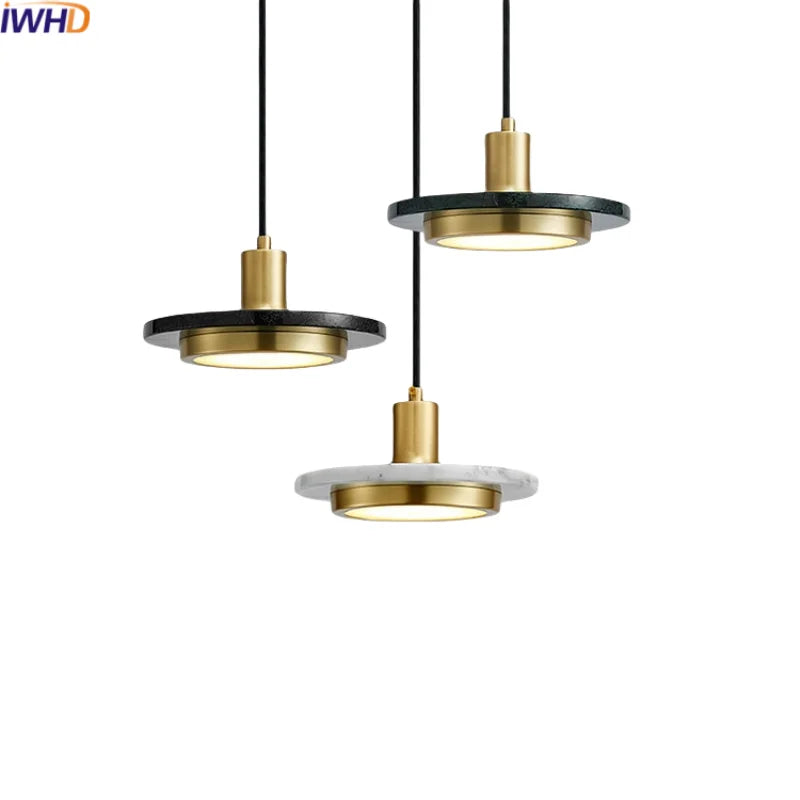 Afralia™ LED Marble Pendant Lamp: Modern Luxury Hanging Light for Home, Restaurant & Bedroom