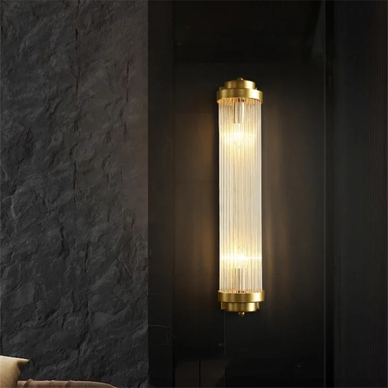 Afralia™ Crystal LED Wall Sconce: Luxury Nordic Glass Luminaire for Staircase & Bedroom