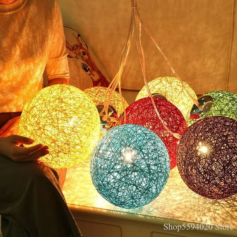 Afralia™ Modern Rattan Art Pendant Lights Hang Lamp for Living Room Kitchen Bar