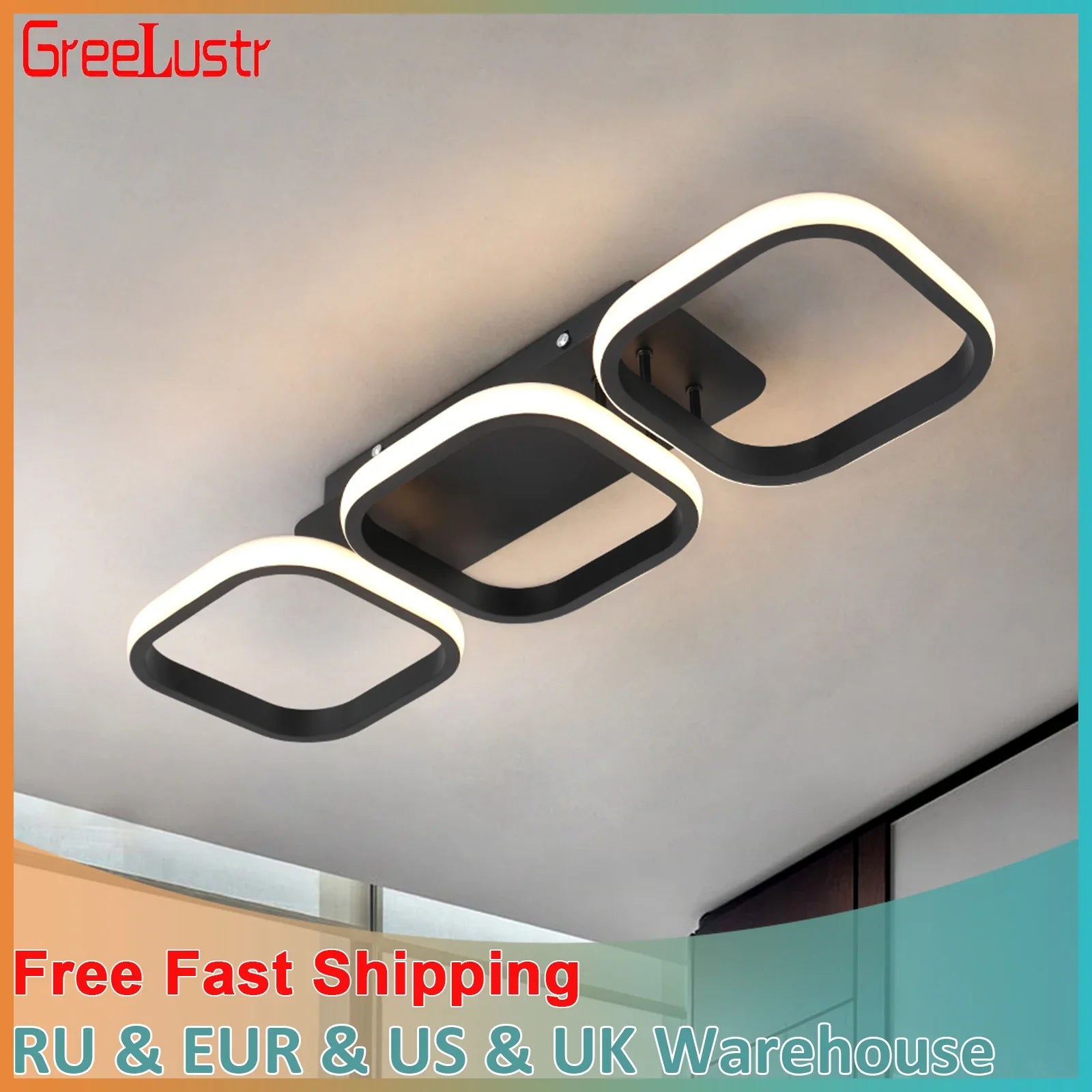 Afralia™ Acrylic LED Ceiling Lamp: Modern Nordic Chandelier for Living Dining Room & Aisle