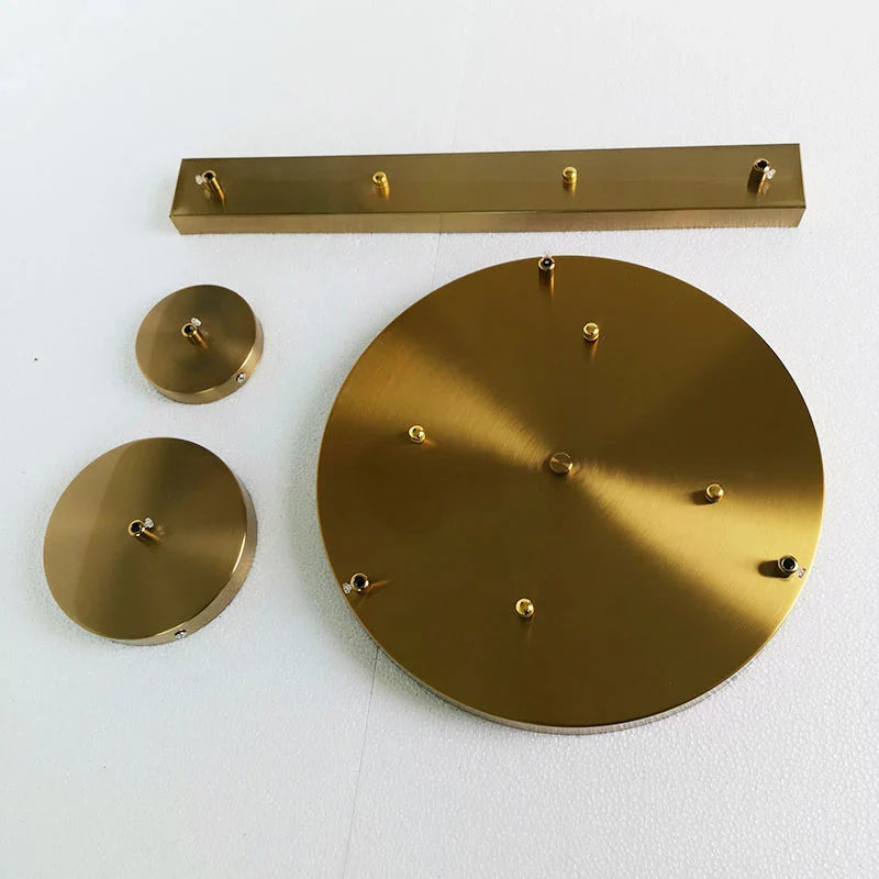 Afralia™ Ceiling Plate for Pendant Lamp Chandeliers White Black Gold 3 Holes