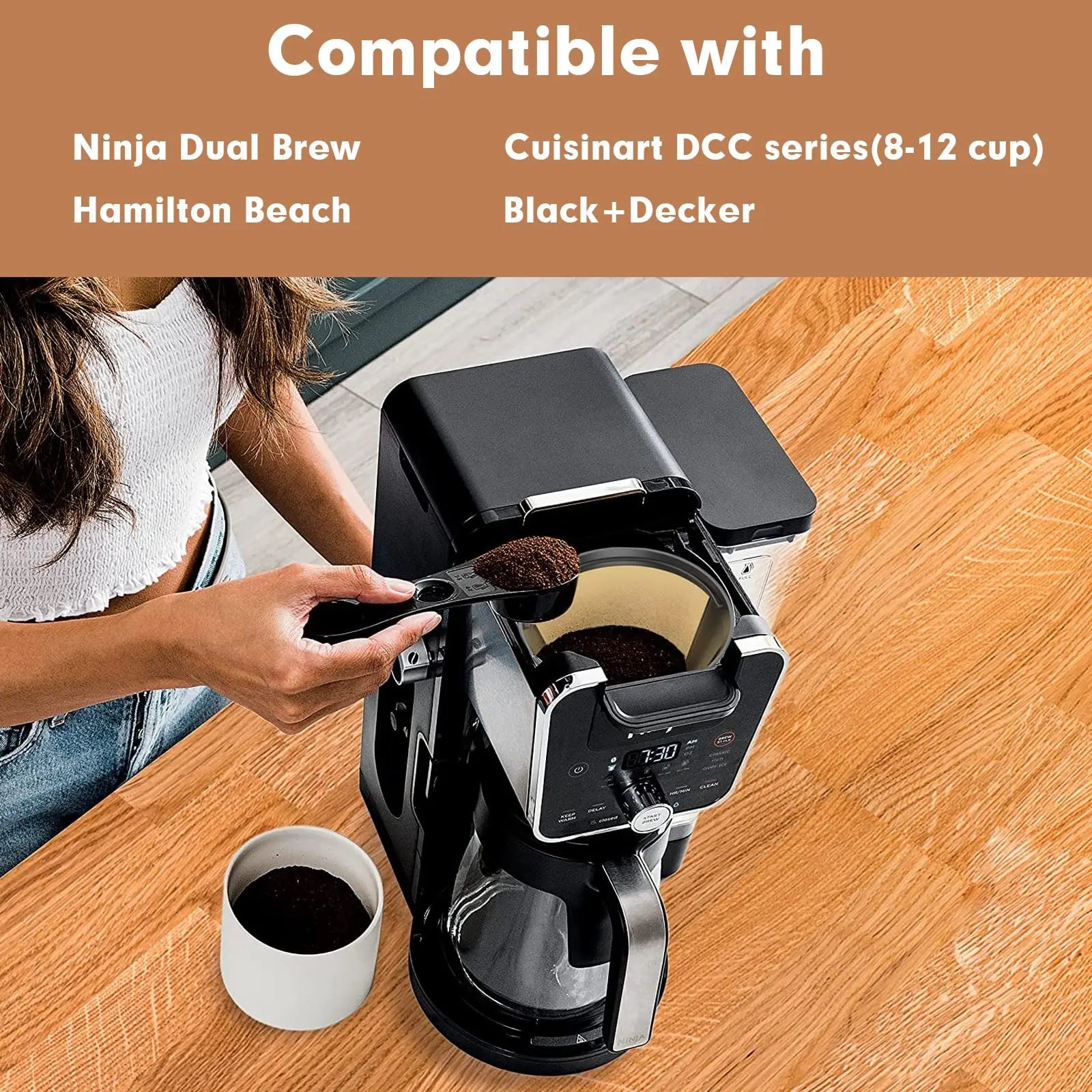 Afralia™ Cone Coffee Maker Filter for Ninja Coffee Bar Brewer: Reusable No.4 Cone Filters