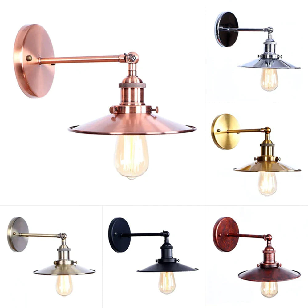 Afralia™ Industrial Vintage Wall Sconce Sliver/Rose Gold Light Fixture for Bedroom Living Room