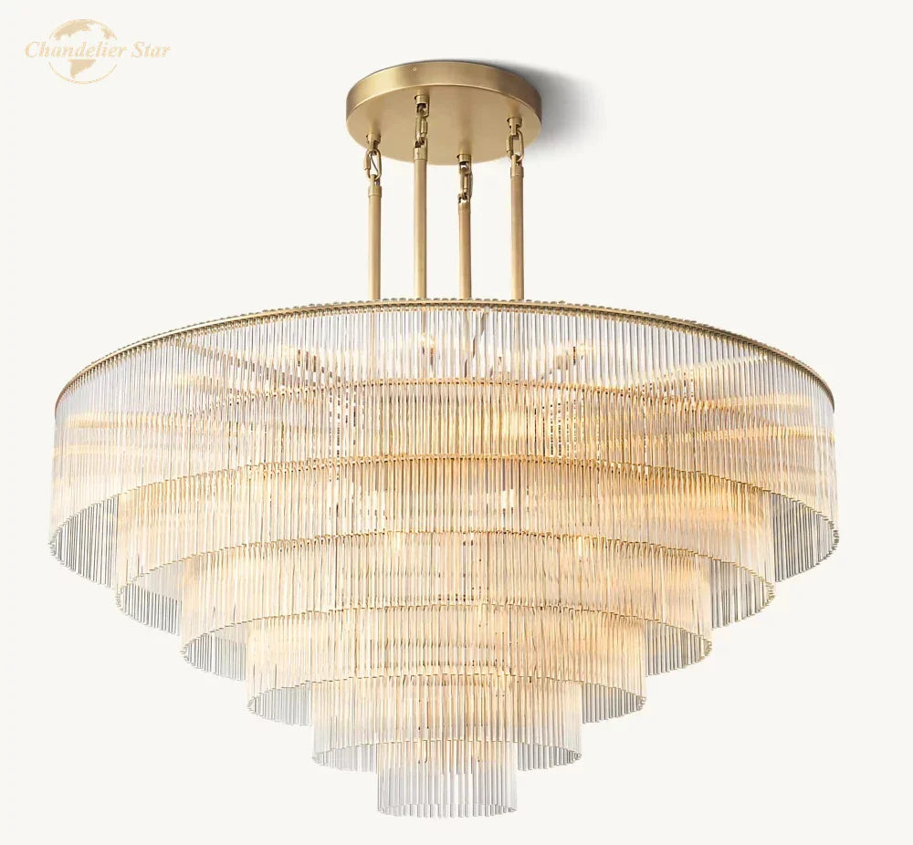 Afralia™ LED Amadeo Round Crystal Chandelier for Living and Dining Room Decor