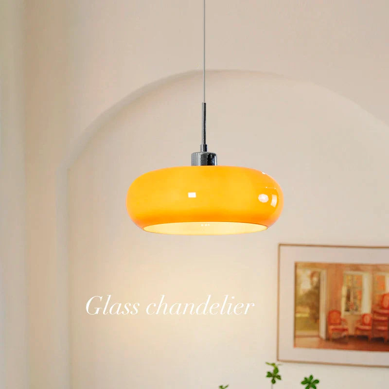 Luxe Orange Pendant Lamp for Dining Room & Bedroom Decoration by Afralia™