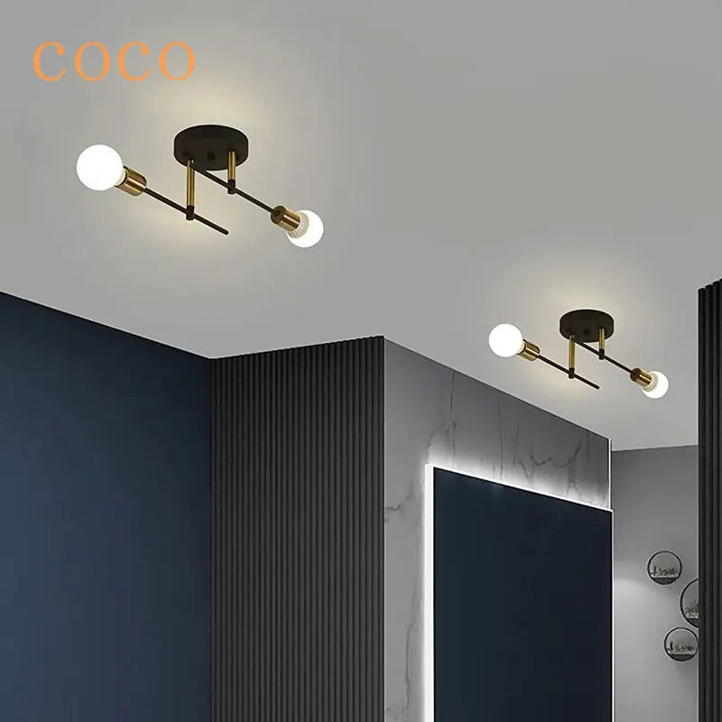 Afralia™ Modern Iron Dome Ceiling Light for Bedroom, Corridor, and Study