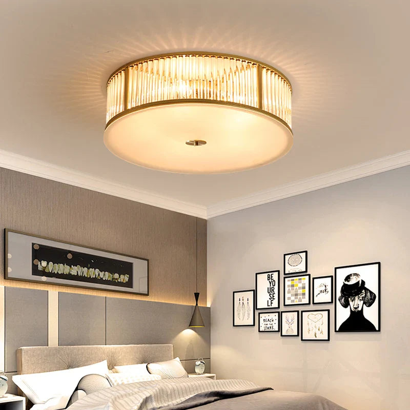 Afralia™ Crystal LED Ceiling Lamp for Luxury Living Room and Bedroom Lighting