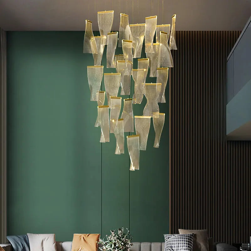 Afralia™ Nordic Home Decoration Stair Chandelier Living Dining Room Pendant Lights Ceiling Light Indoor Lighting