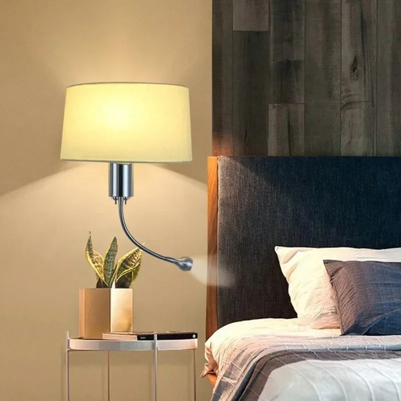 Afralia™ Elegant Fabric Wall Lamp for Bedside Reading in Modern Nordic Style