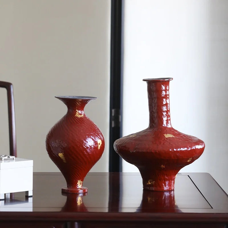 Afralia™ Handmade Ceramic Ginger Jar Vase: Home Decor Porcelain Flower Pot