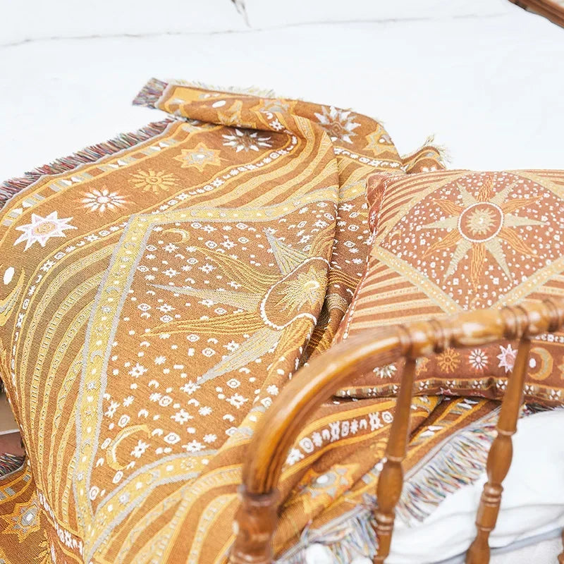 Afralia™ Nordic Bohemian Blanket: Versatile Bed & Sofa Cover, Ethnic Picnic Blanket, Outdoor Camping Essential, Tablecloth