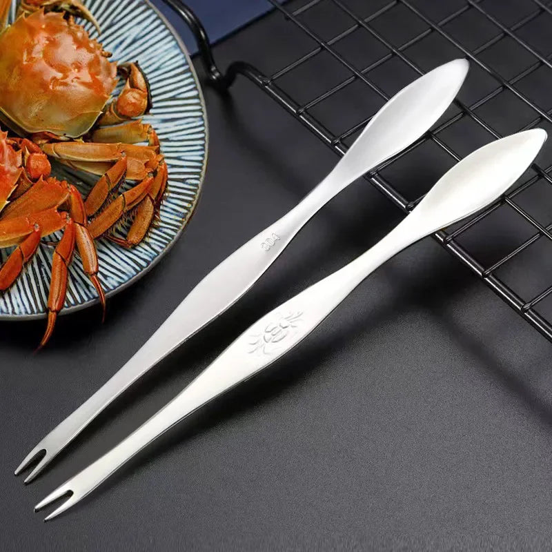Afralia™ Stainless Steel Seafood Fork Crab Needle for Home and Hotel Kitchen