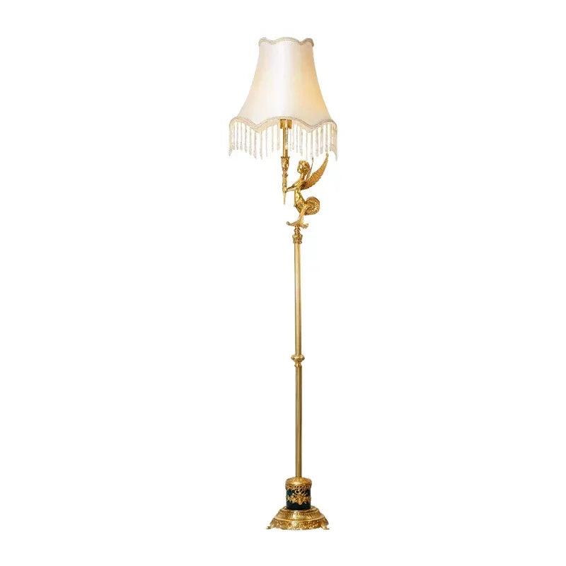 Afralia™ Luxury Copper Floor Lamp: Elegant European Villa Decor for Living Room & Study