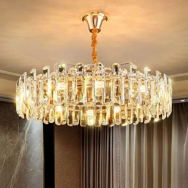 Afralia™ Crystal Chandelier Pendant Light for Living Room Dining Room Ceiling Lighting