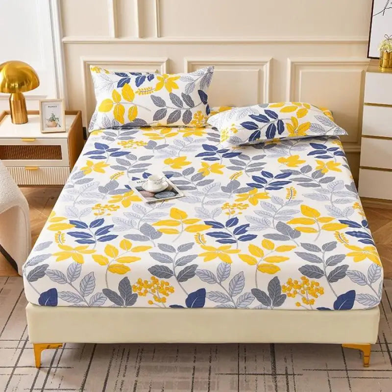 Afralia™ Floral Printed Fitted Bed Sheets for Single/Queen/King Mattress