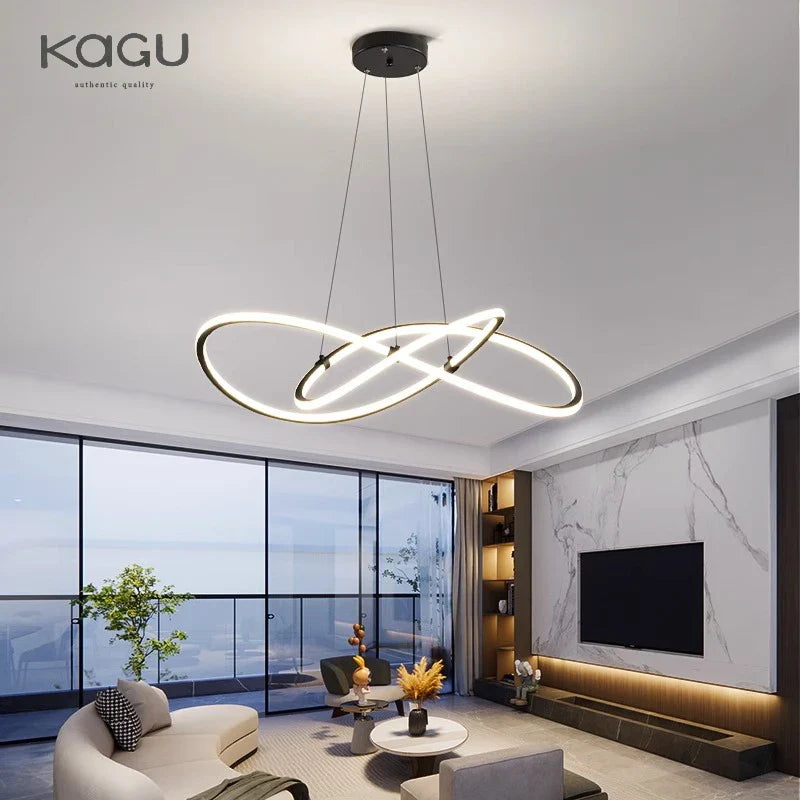 Afralia™ Modern Adjustable Ceiling Chandelier for Living Room Decor