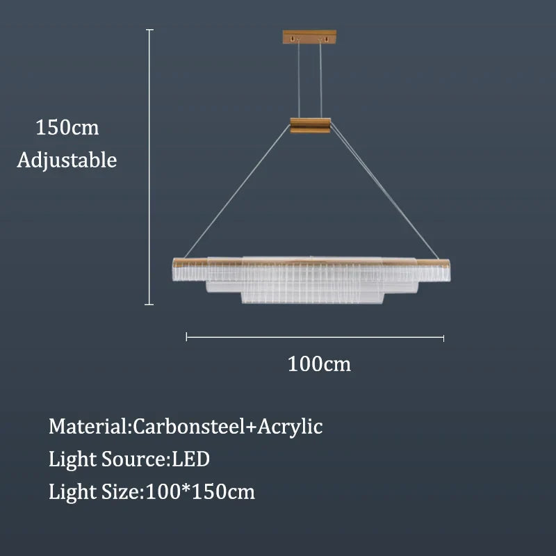 Afralia™ Luxury LED Pendant Ceiling Lamp for Elegant Room Decor